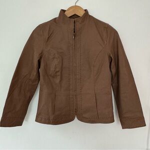 Coldwater creek Brown leather jacket